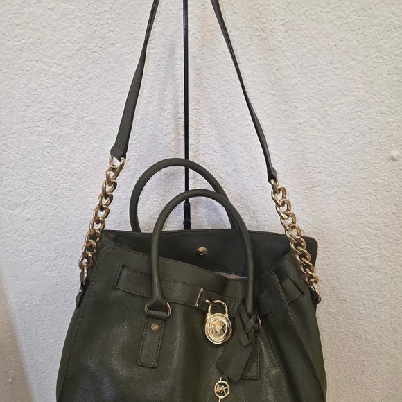 Michael Kors Hamilton bag In Olive - Picture 6 of 8